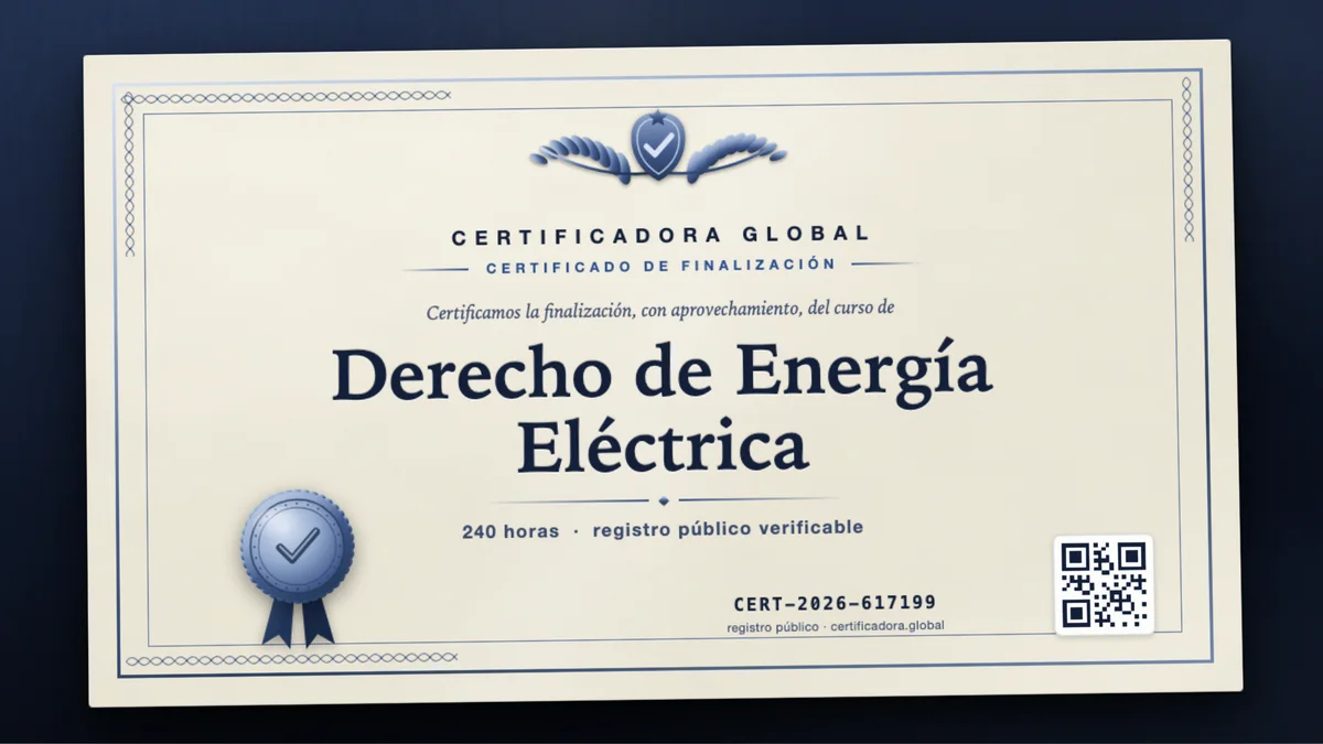 Portada del curso Derecho de Energía Eléctrica