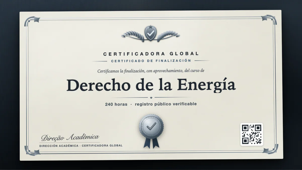 Portada del curso Derecho de la Energía