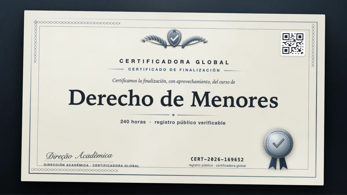 Portada del curso Derecho de Menores