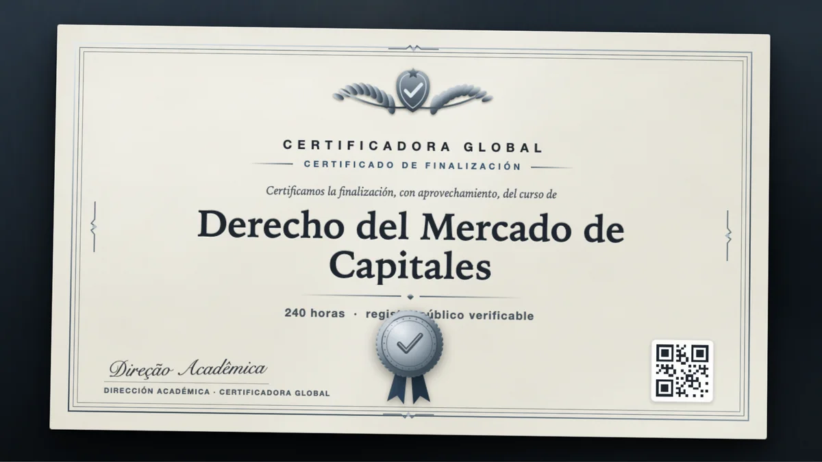 Portada del curso Derecho del Mercado de Capitales