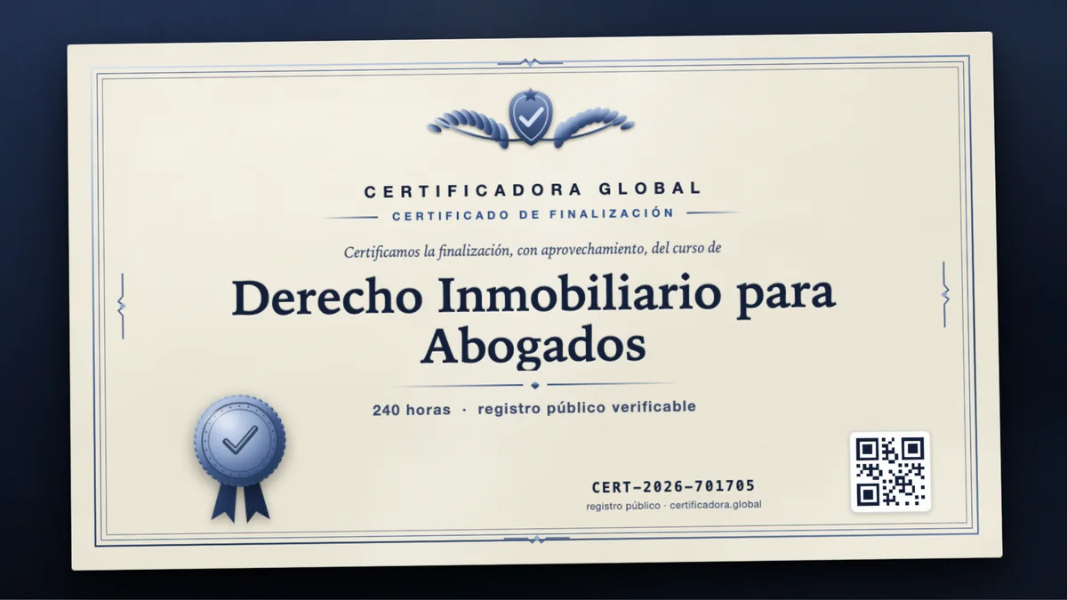 Portada del curso Derecho Inmobiliario para Abogados