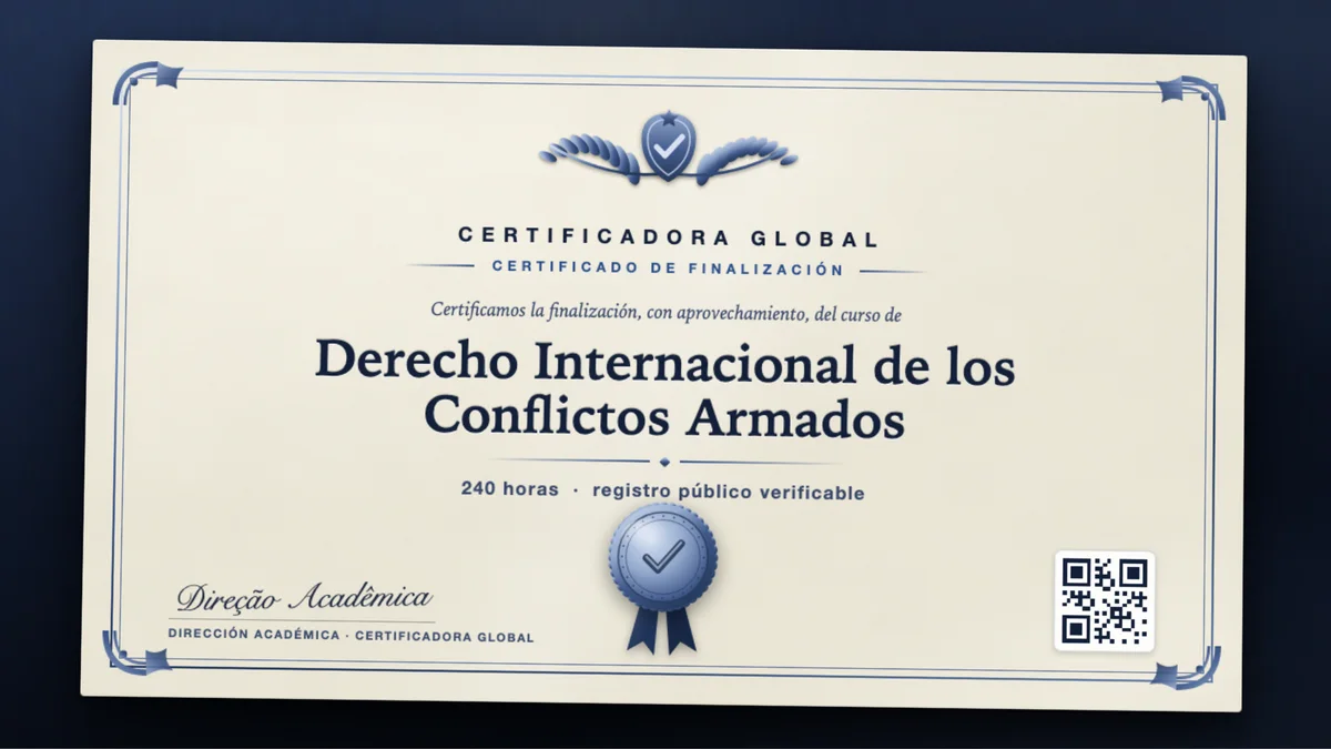 Portada del curso Derecho Internacional de los Conflictos Armados