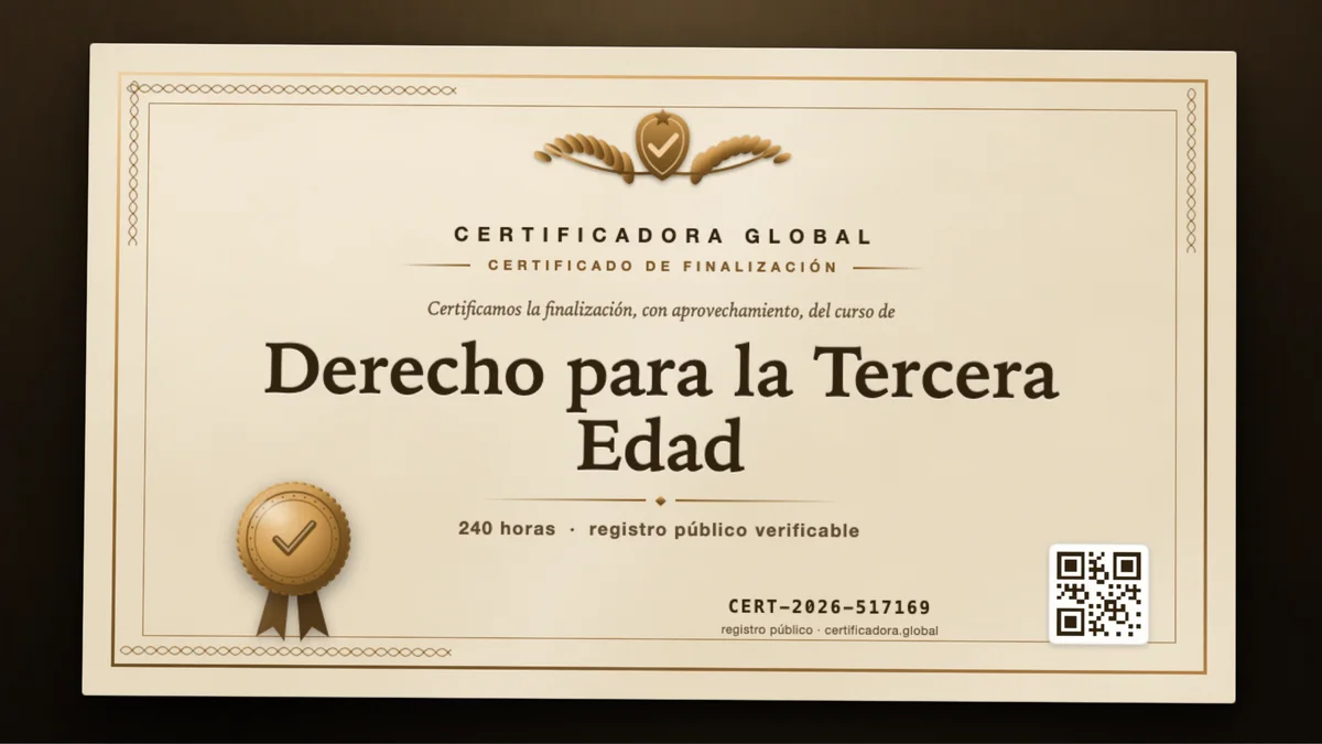 Portada del curso Derecho para la Tercera Edad