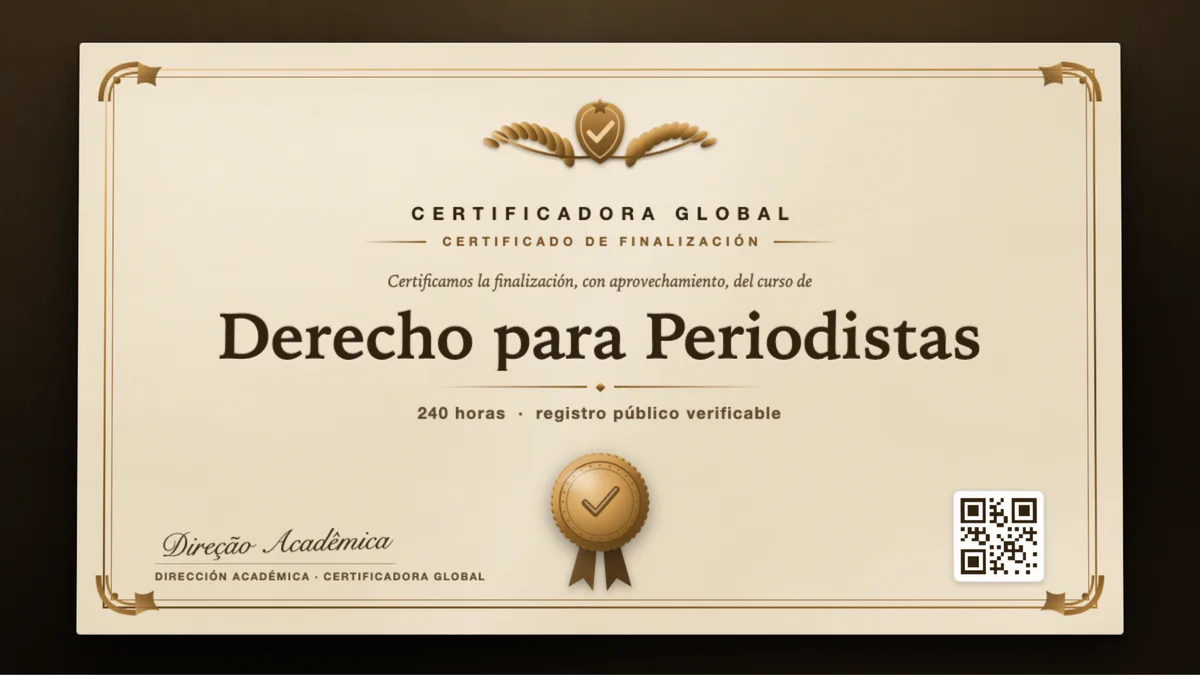 Portada del curso Derecho para Periodistas