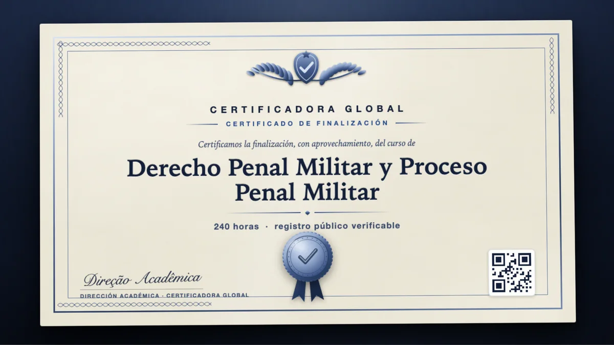Portada del curso Derecho Penal Militar y Proceso Penal Militar