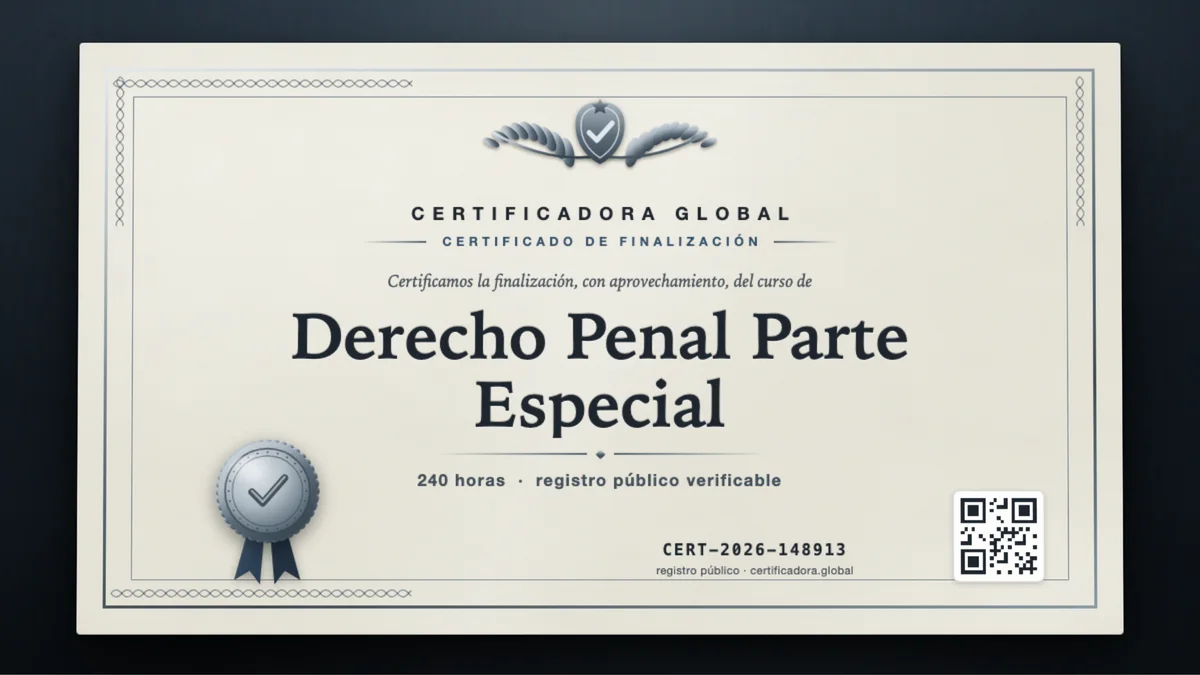 Portada del curso Derecho Penal Parte Especial