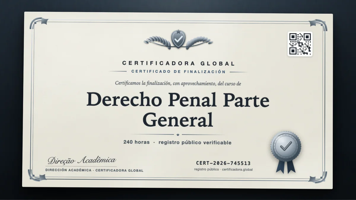 Portada del curso Derecho Penal Parte General
