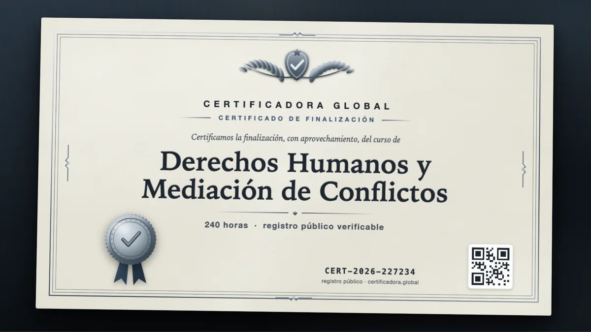 Portada del curso Derechos Humanos y Mediación de Conflictos