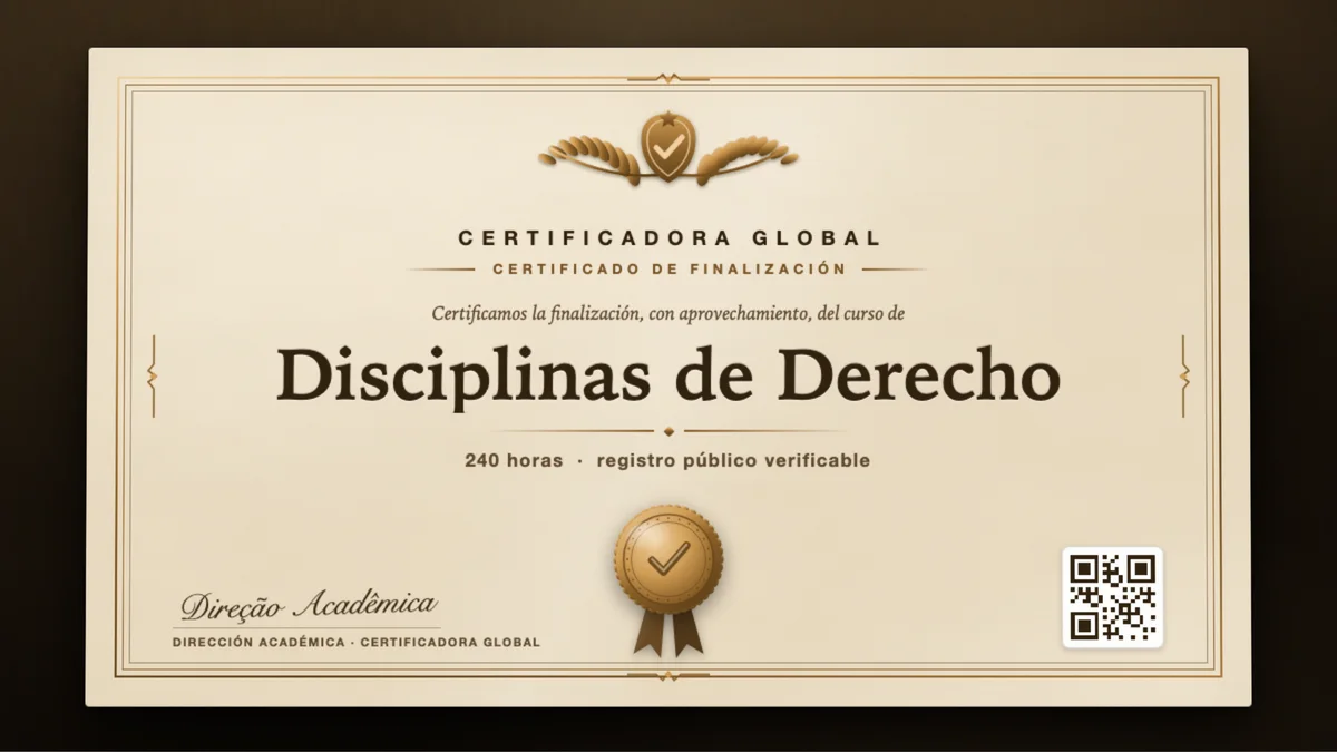 Portada del curso Disciplinas de Derecho