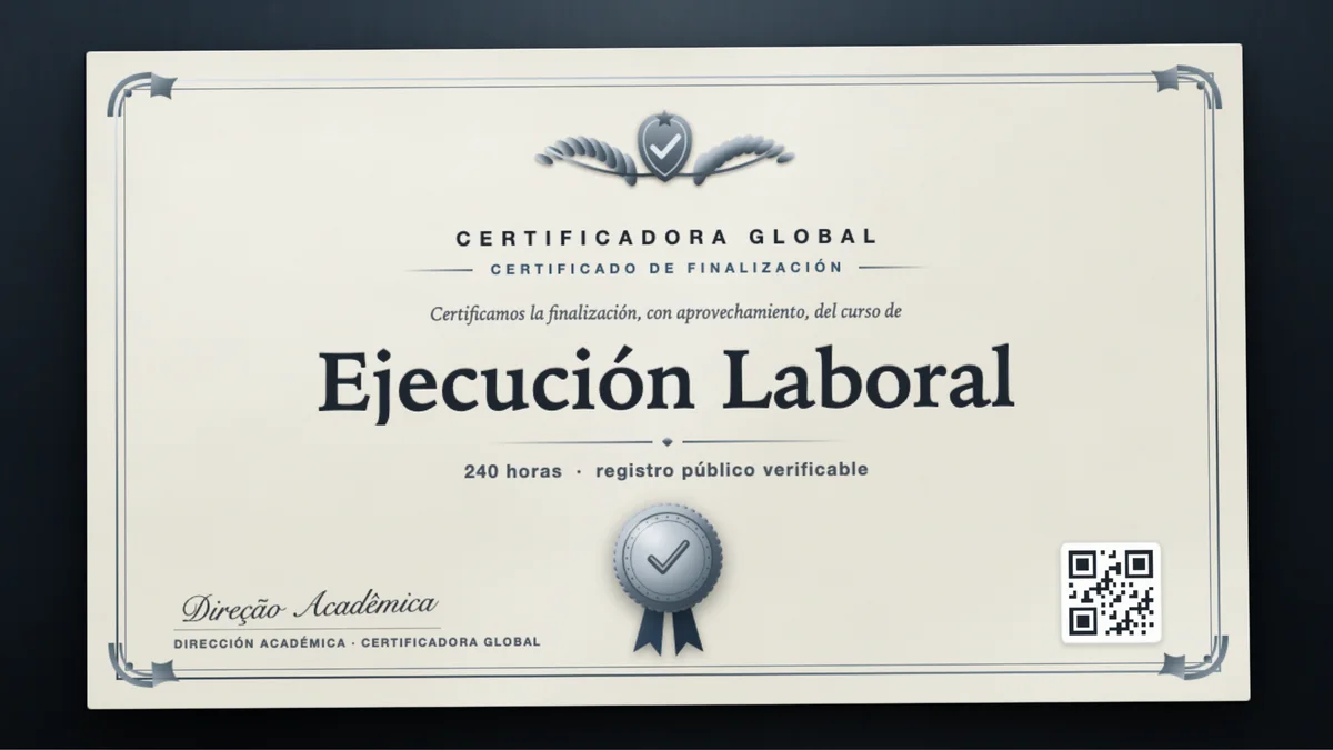 Portada del curso Ejecución Laboral