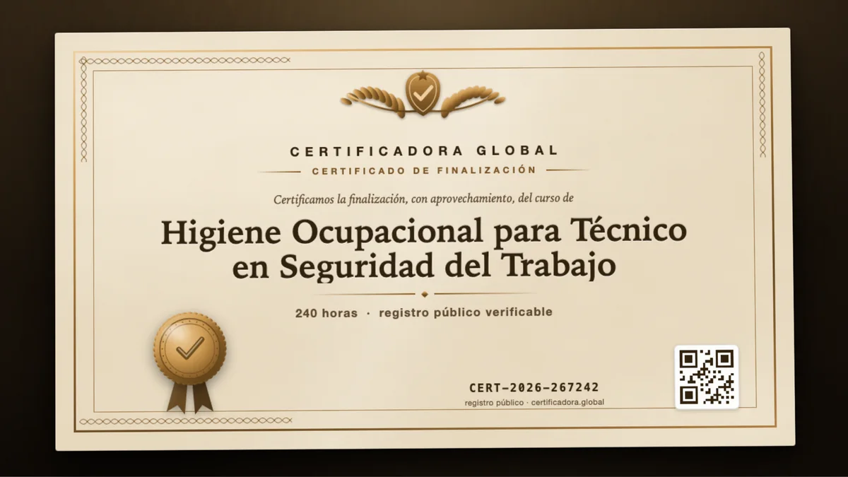 Portada del curso Higiene Ocupacional para Técnico en Seguridad del Trabajo