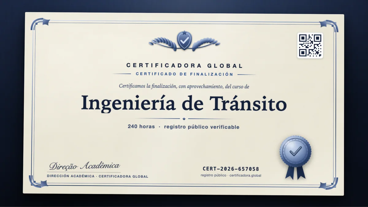 Portada del curso Ingeniería de Tránsito