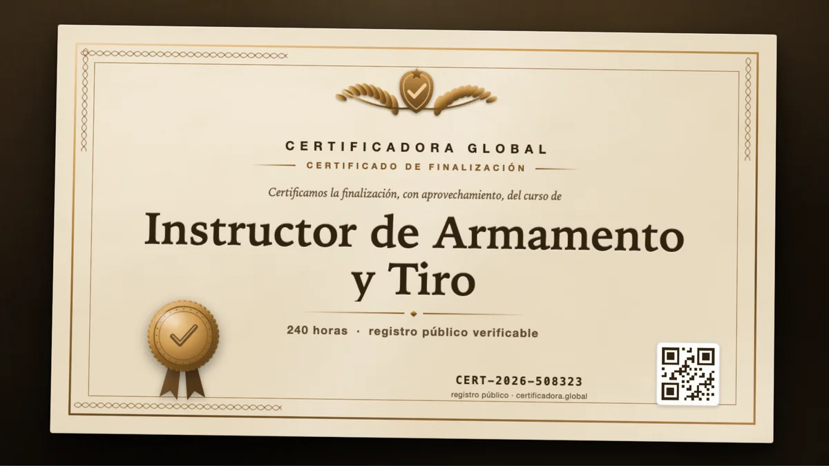 Portada del curso Instructor de Armamento y Tiro