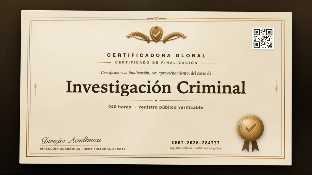 Portada del curso Investigación Criminal