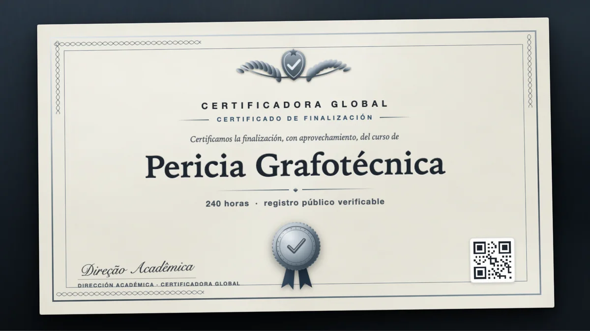 Portada del curso Pericia Grafotécnica