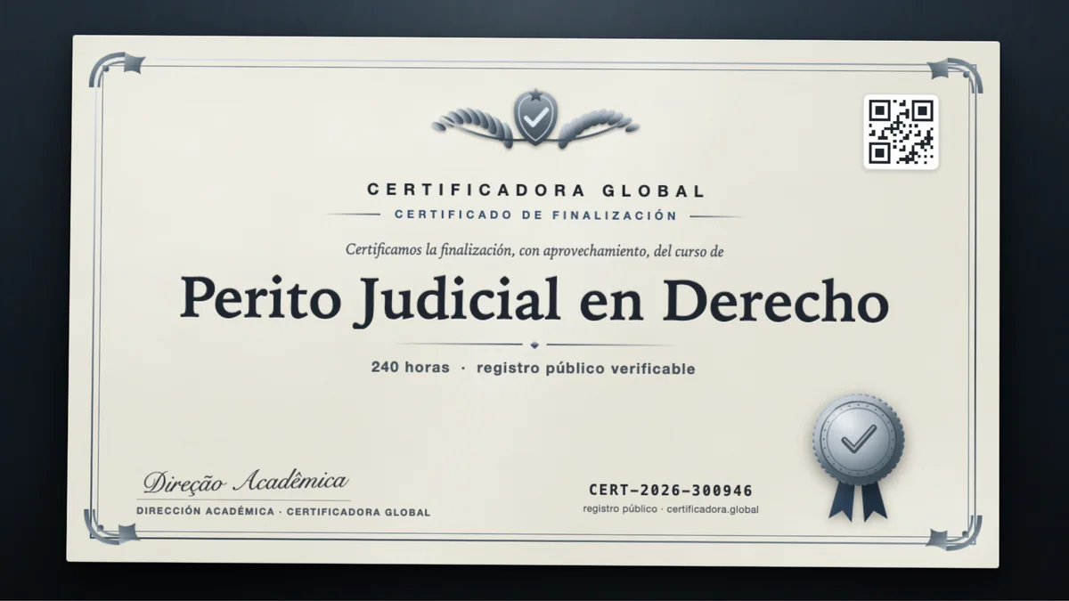 Portada del curso Perito Judicial en Derecho