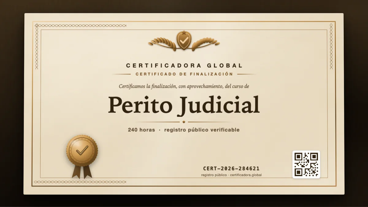 Portada del curso Perito Judicial