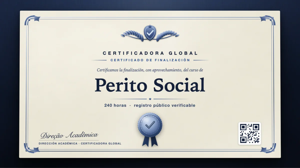 Portada del curso Perito Social