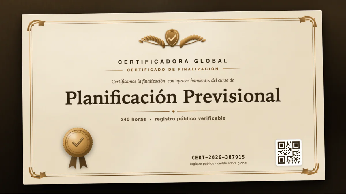Portada del curso Planificación Previsional