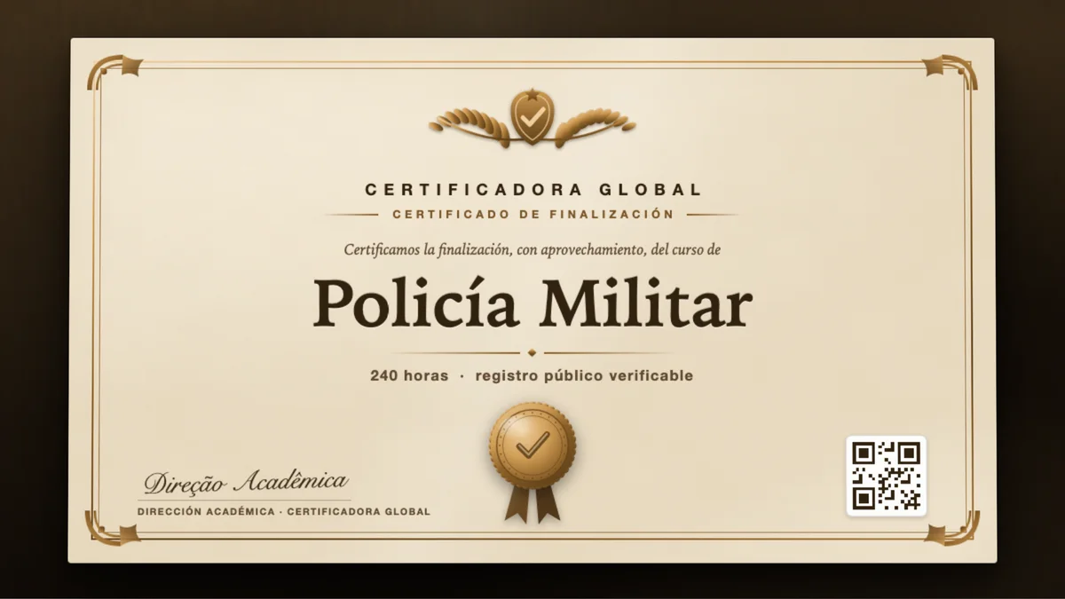 Portada del curso Policía Militar