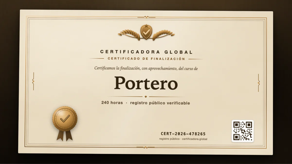 Portada del curso Portero