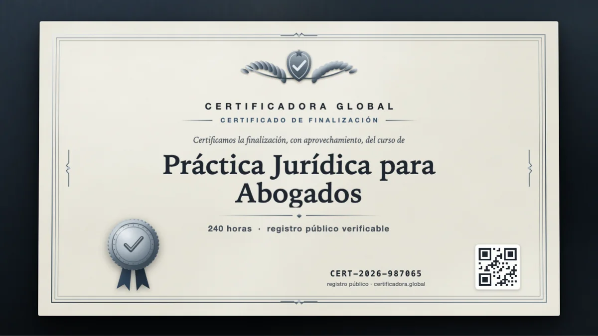 Portada del curso Práctica Jurídica para Abogados