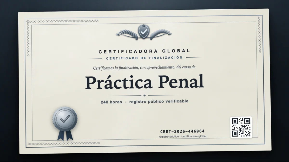 Portada del curso Práctica Penal