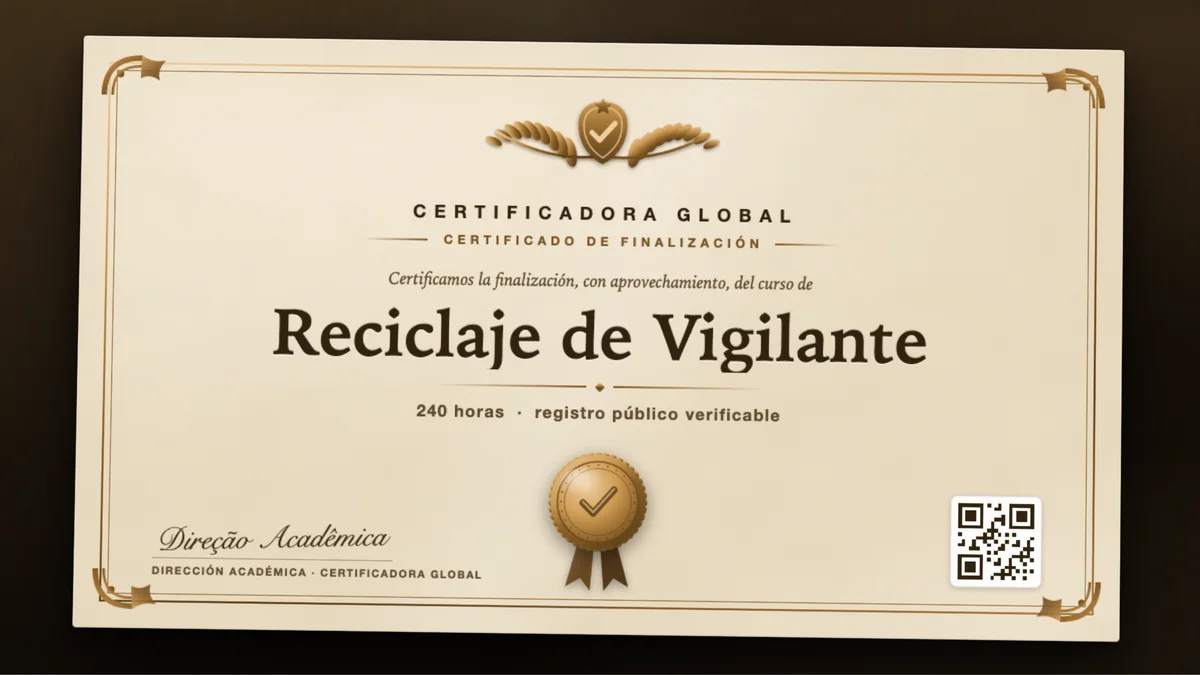 Portada del curso Reciclaje de Vigilante