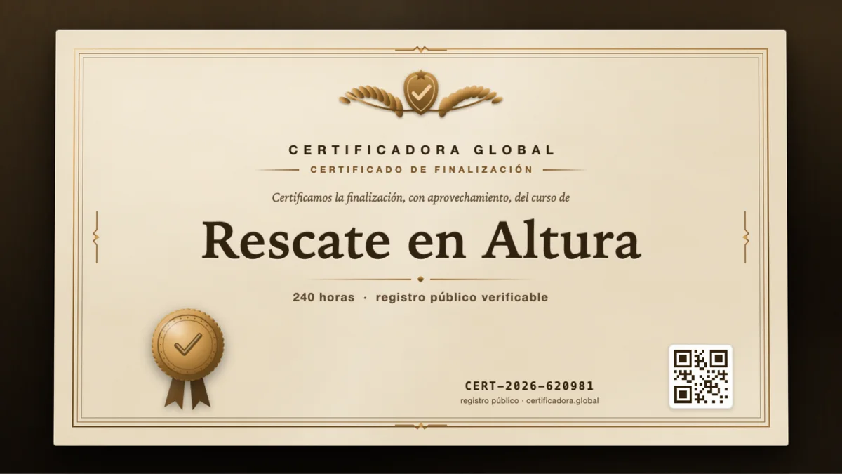 Portada del curso Rescate en Altura