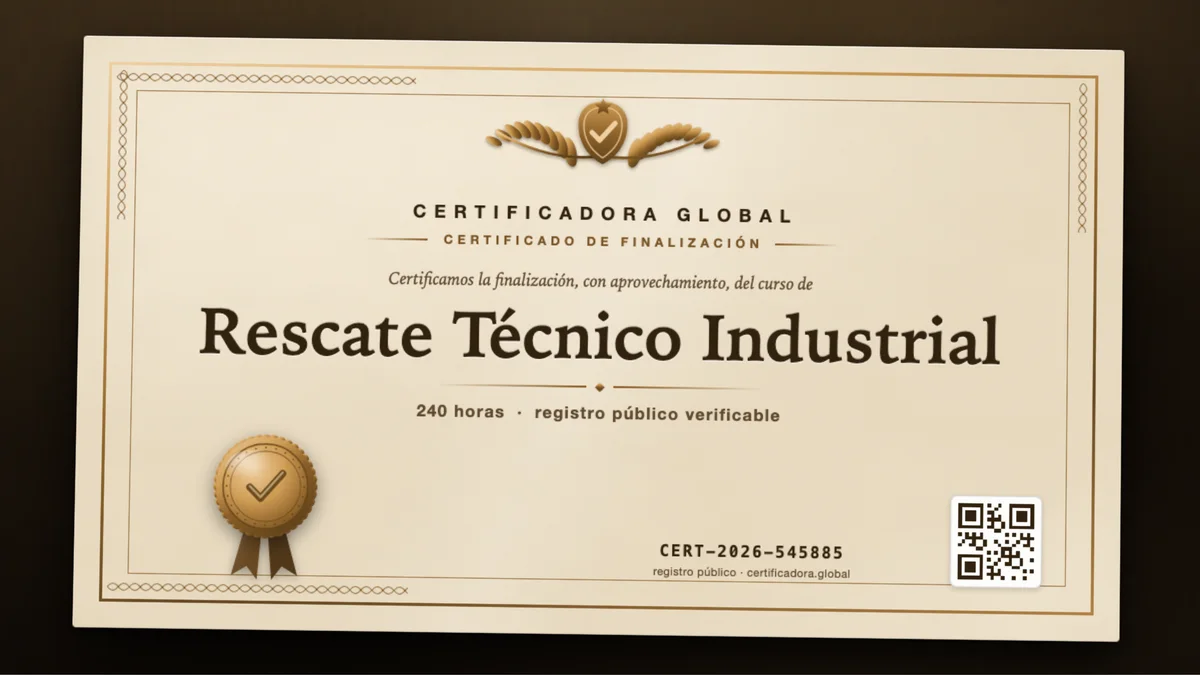 Portada del curso Rescate Técnico Industrial