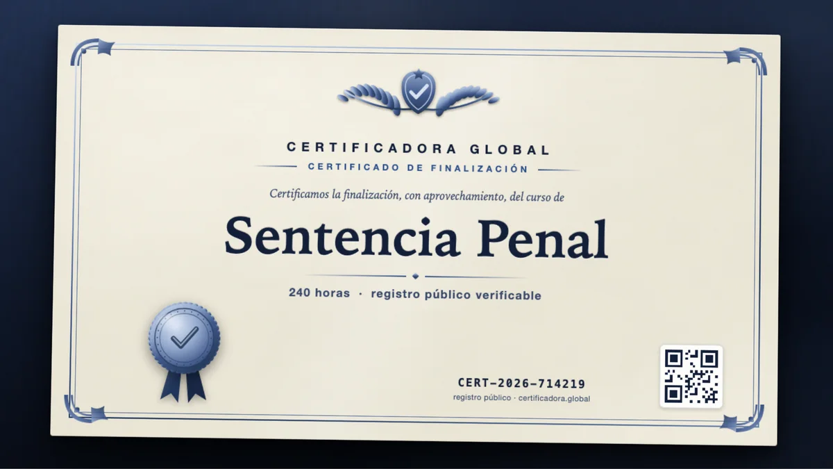 Portada del curso Sentencia Penal