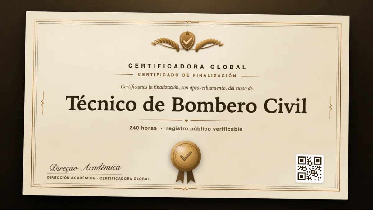 Portada del curso Técnico de Bombero Civil