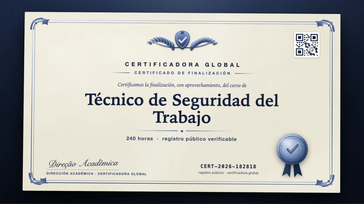 Portada del curso Técnico de Seguridad del Trabajo