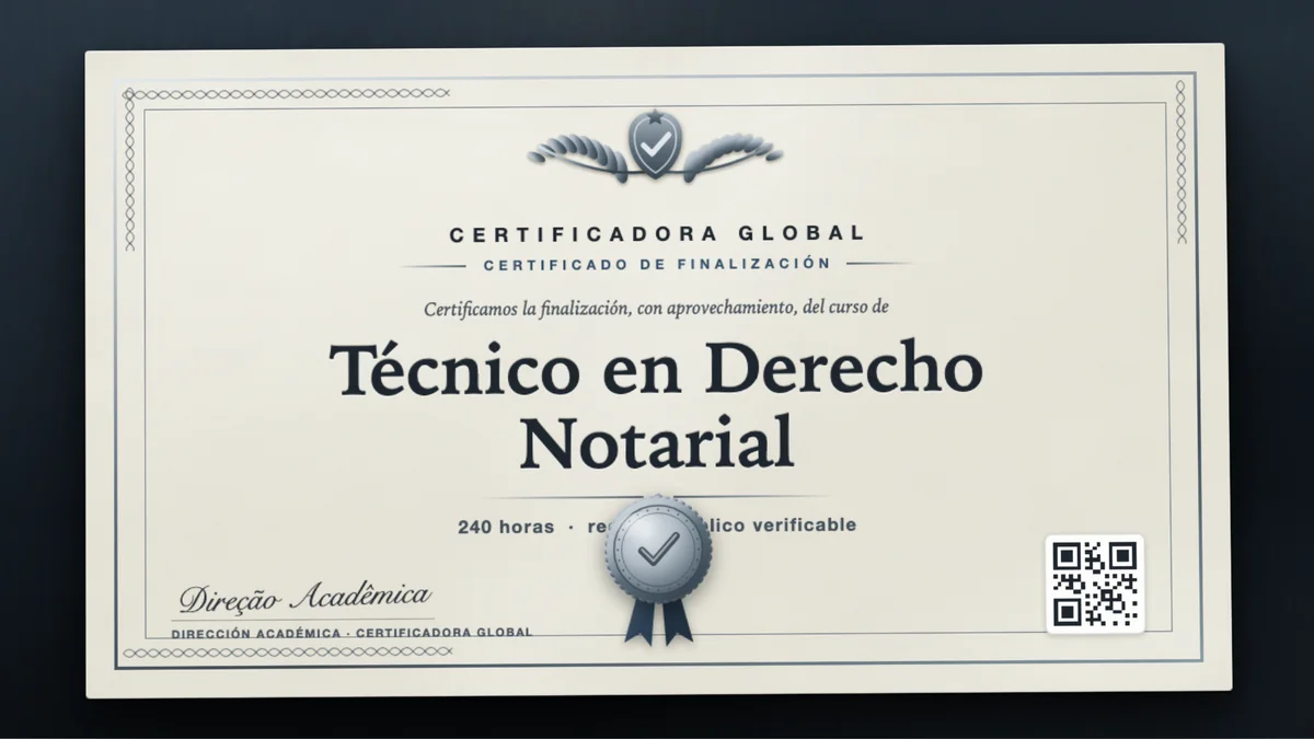 Portada del curso Técnico en Derecho Notarial