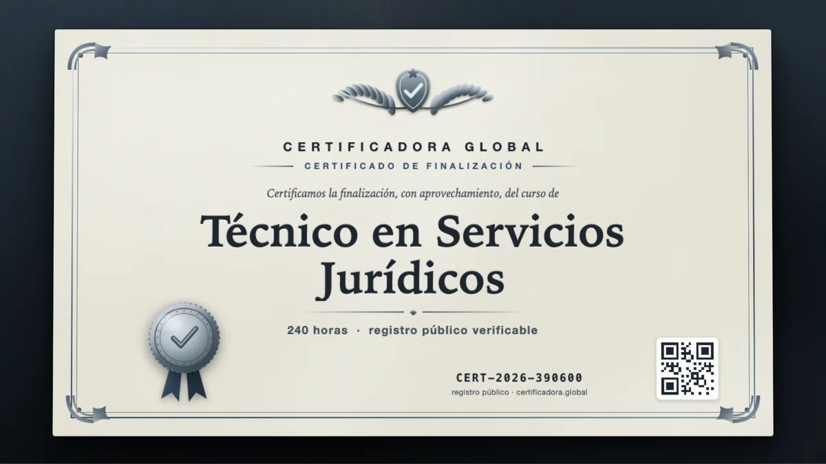 Portada del curso Técnico en Servicios Jurídicos