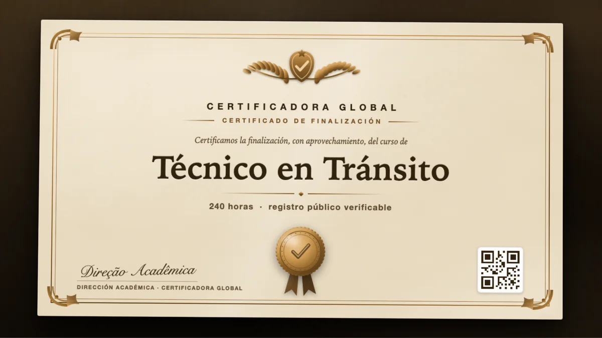 Portada del curso Técnico en Tránsito