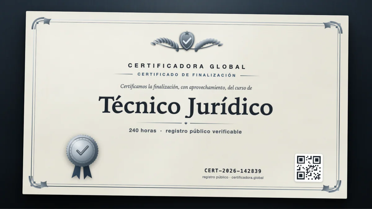 Portada del curso Técnico Jurídico