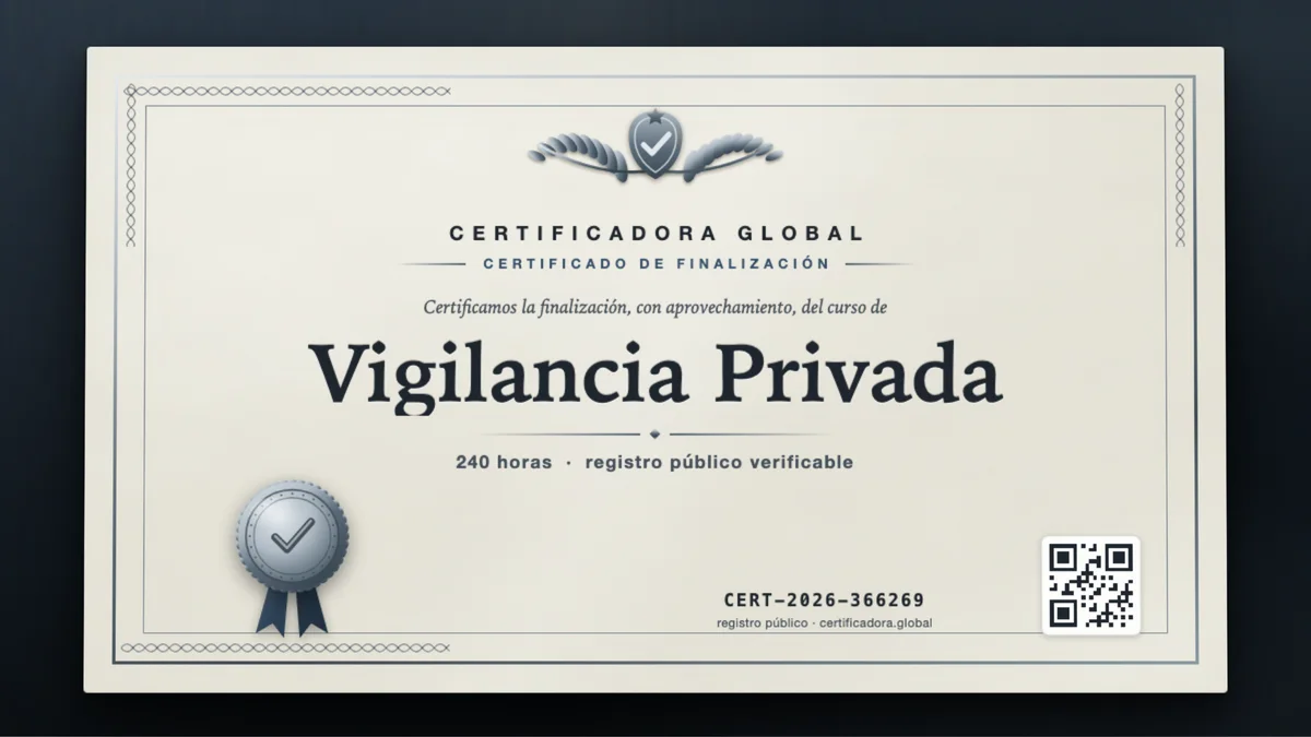Portada del curso Vigilancia Privada