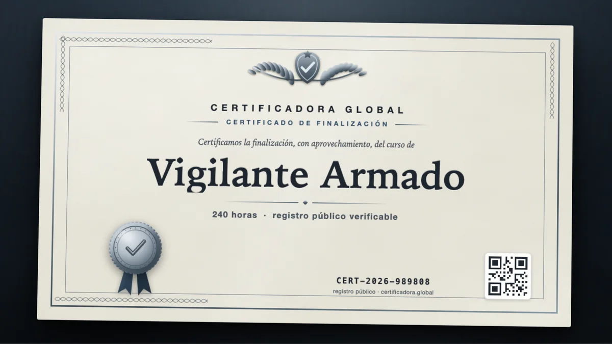 Portada del curso Vigilante Armado
