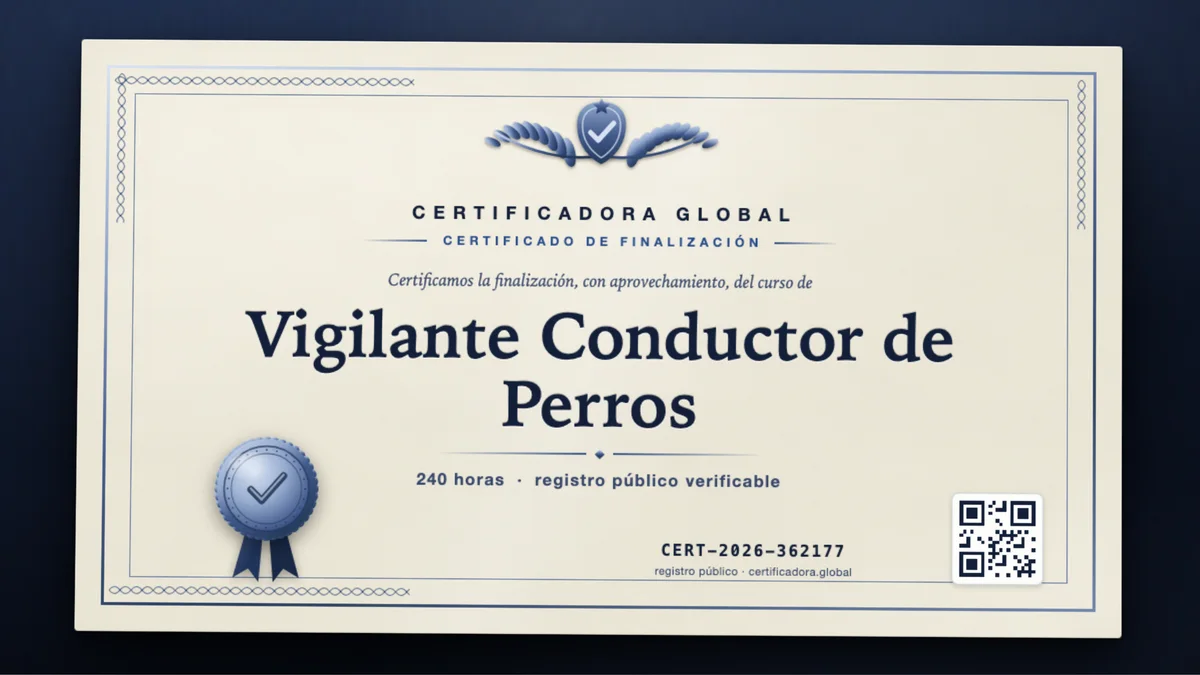 Portada del curso Vigilante Conductor de Perros