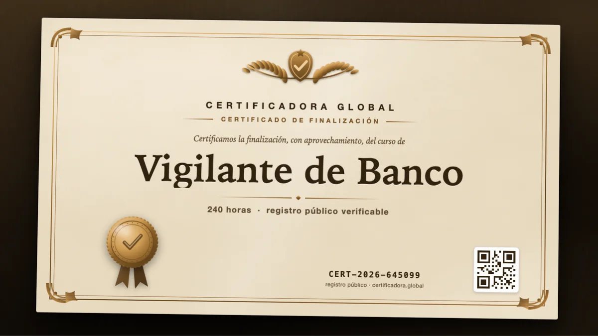 Portada del curso Vigilante de Banco