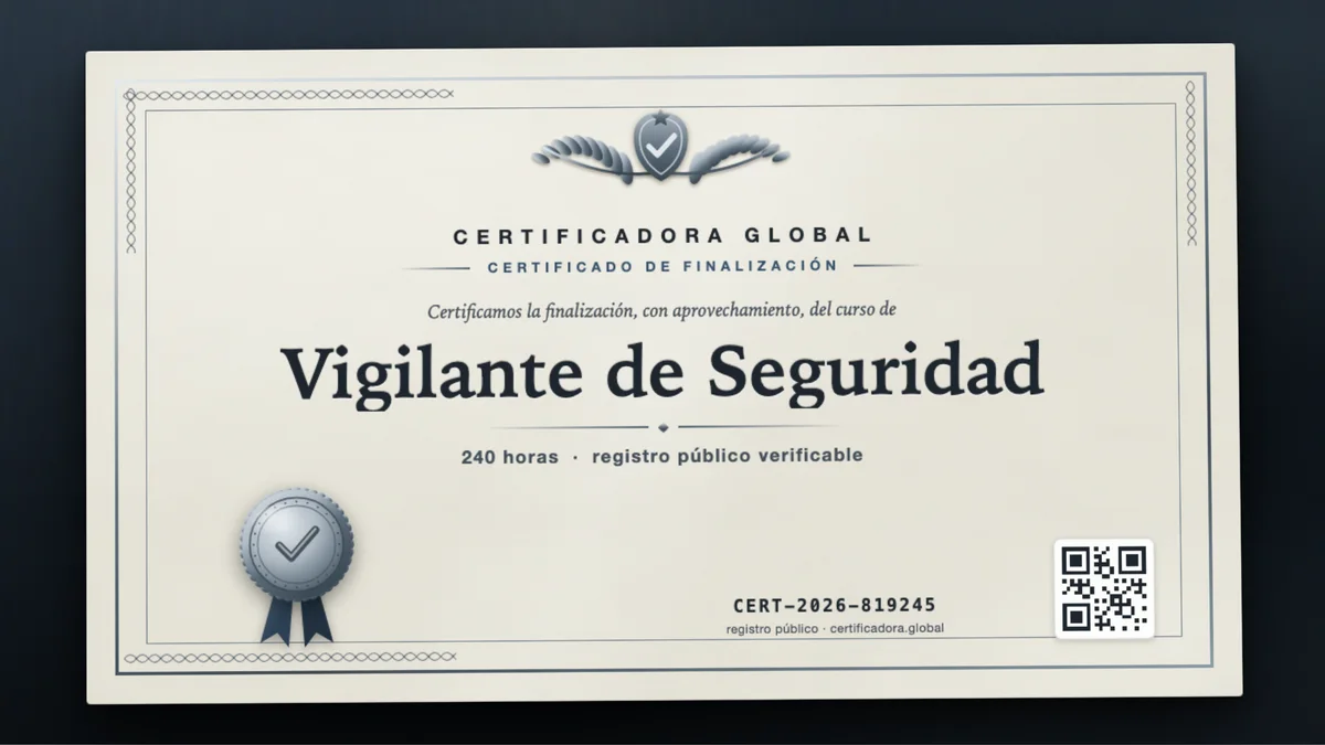 Portada del curso Vigilante de Seguridad