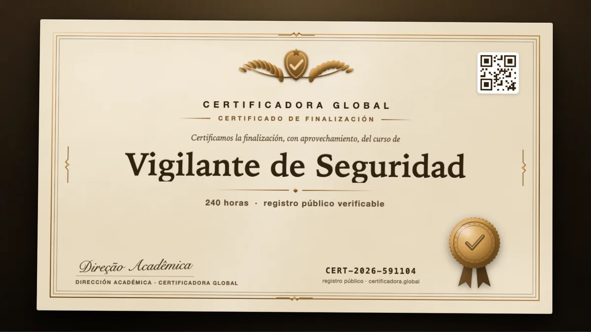 Portada del curso Vigilante de Seguridad