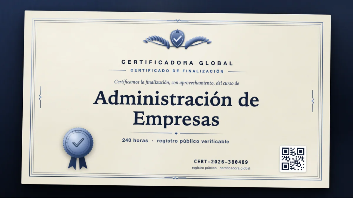 Portada del curso Administración de Empresas