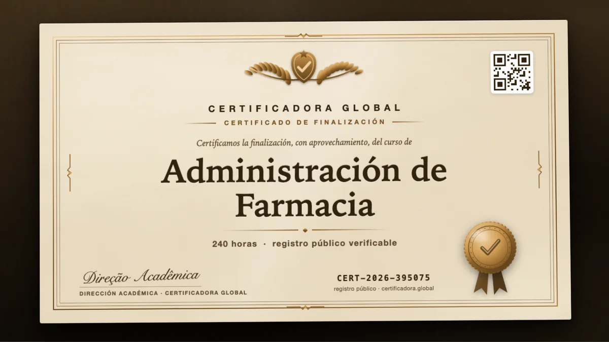 Portada del curso Administración de Farmacia