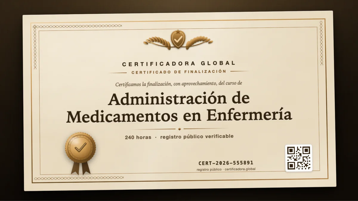 Portada del curso Administración de Medicamentos en Enfermería