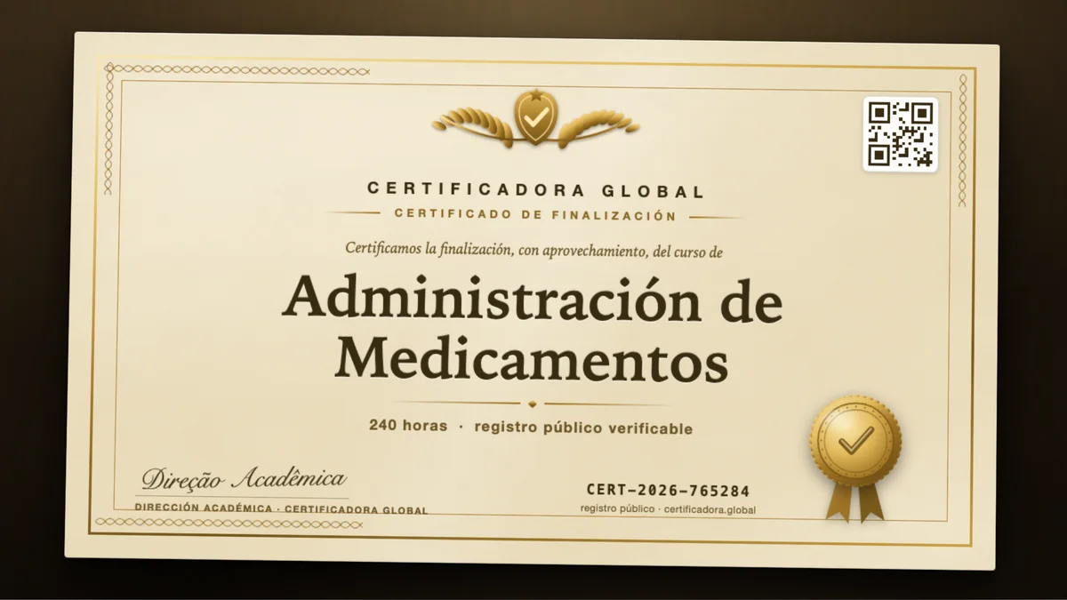Portada del curso Administración de Medicamentos