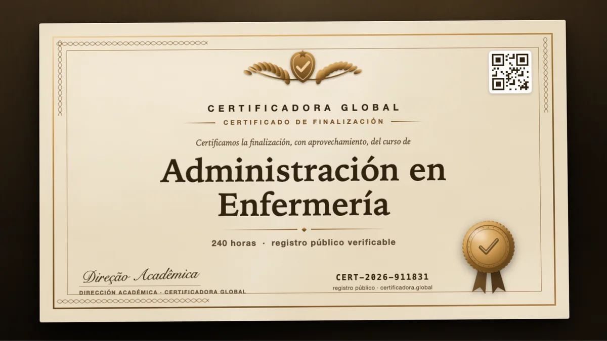 Portada del curso Administración en Enfermería