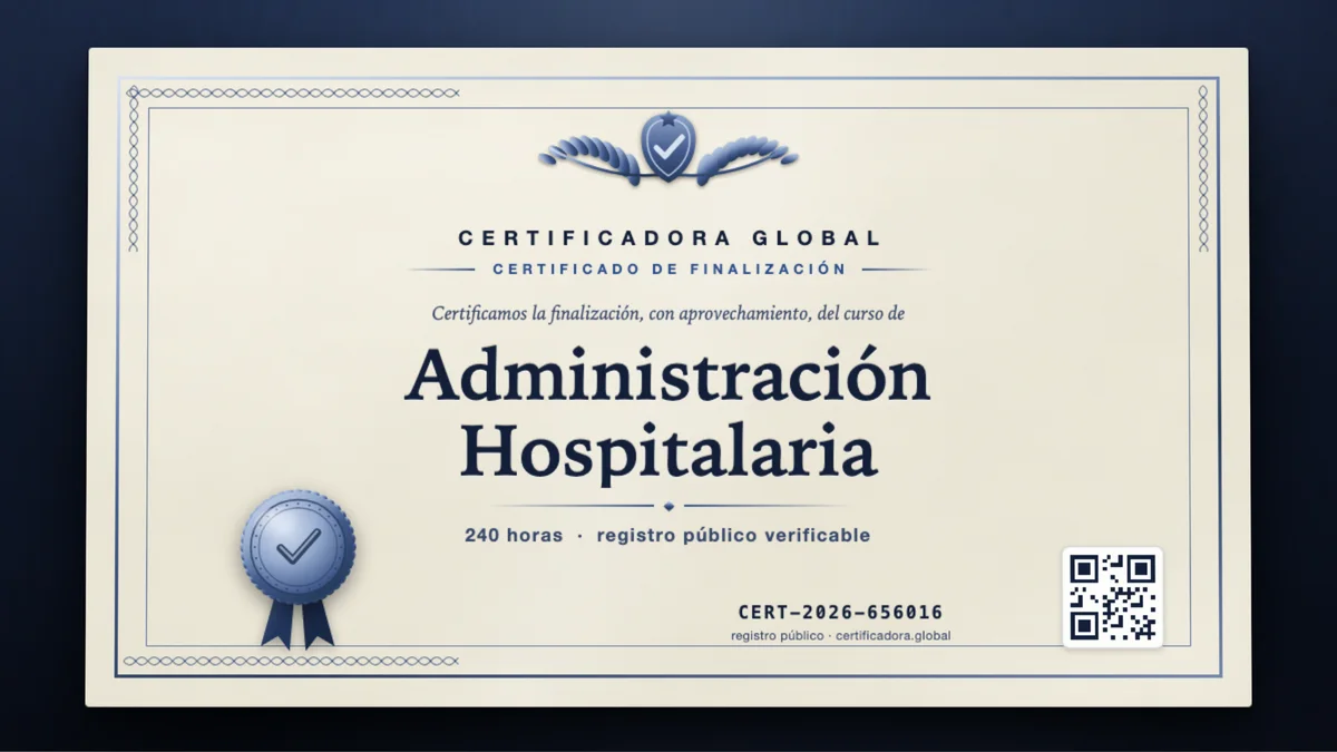 Portada del curso Administración Hospitalaria