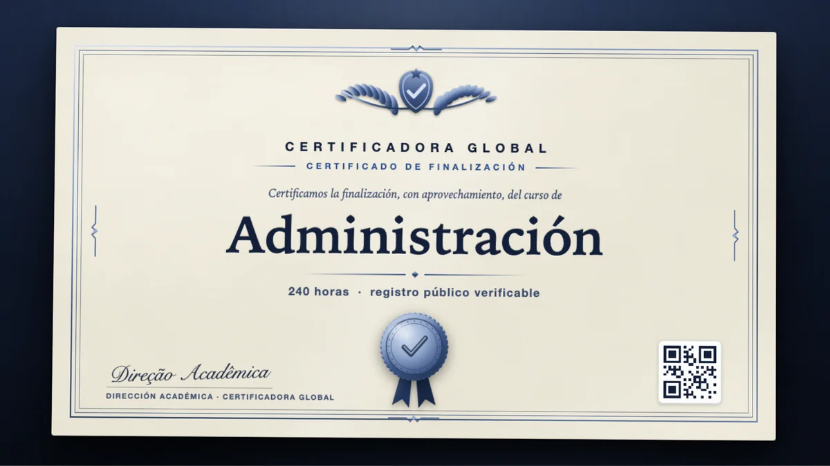 Portada del curso Administración
